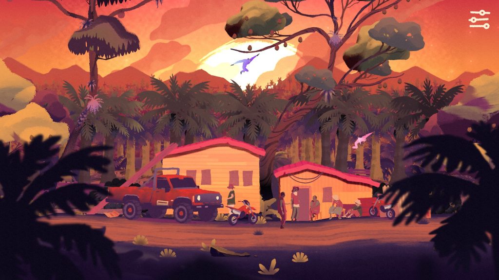 Jeu Gibbon: Beyond The Trees sur Apple Arcade - La famille de gibbons traversera des plantations